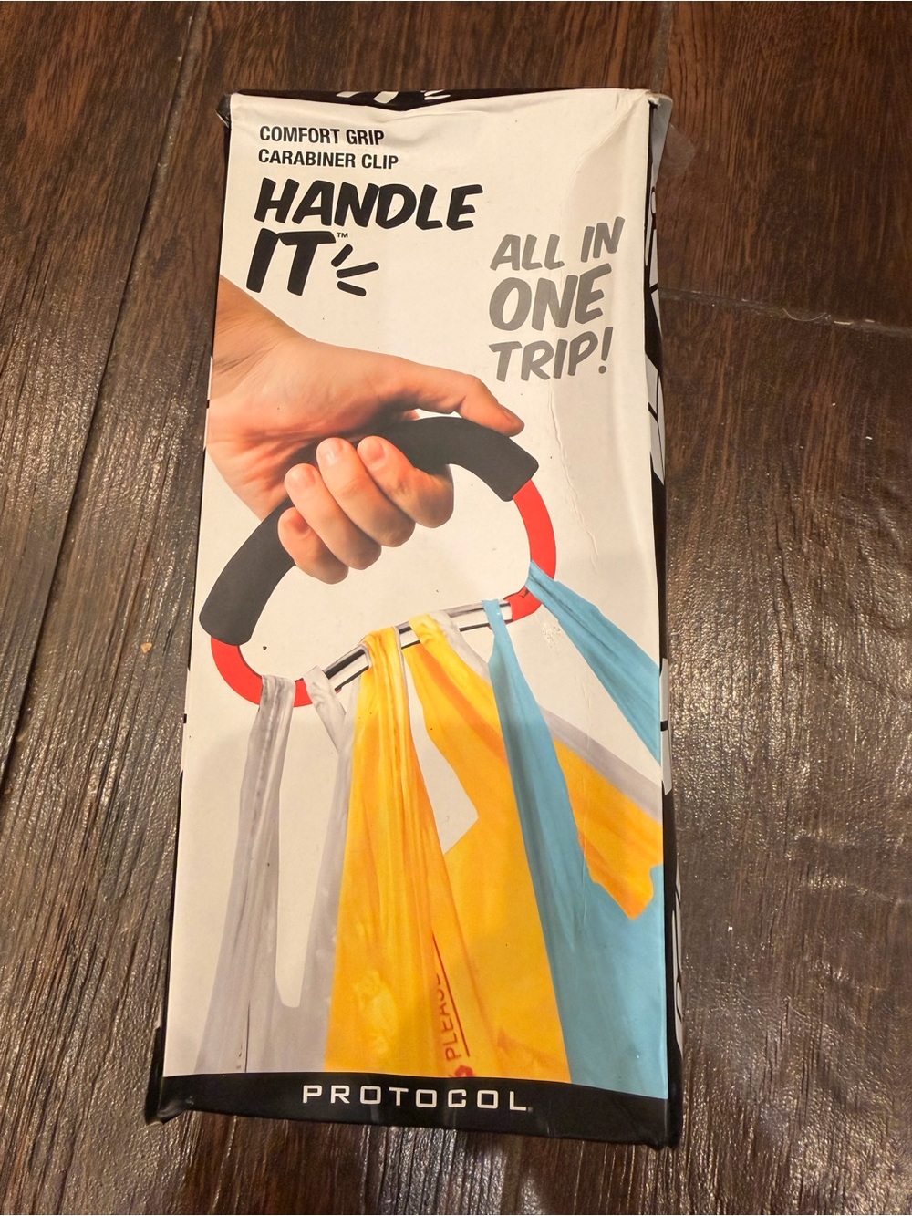 🛍️NEW Protocol Handle It Comfort Grip Carabiner Clip — Grocery Bag Carrier🛍️